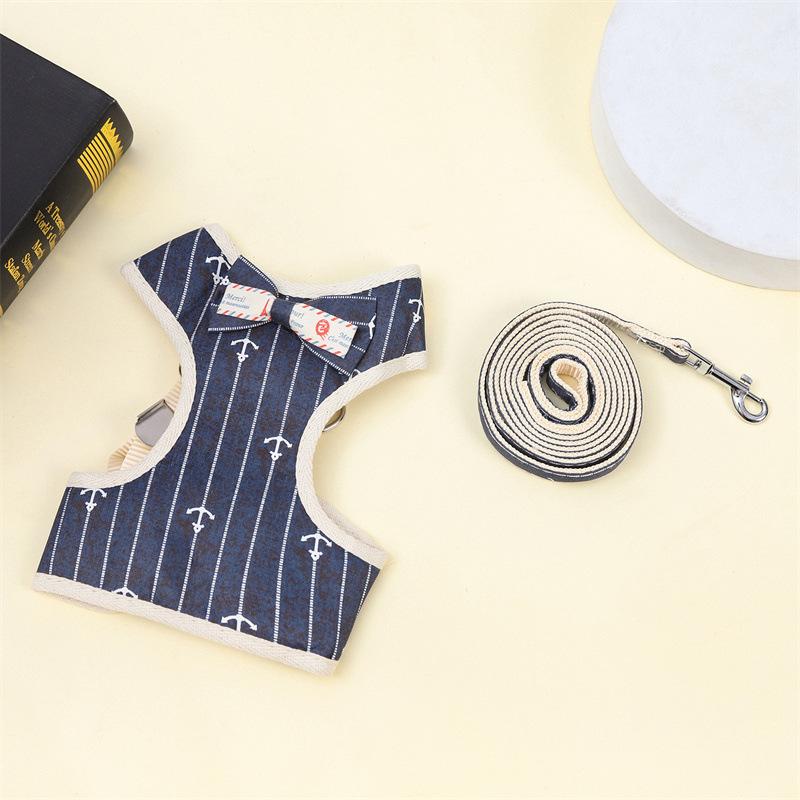 Classic Plaid Cat Rabbit Harness and Leash Set Breathable Pet Harnesses with Bow for Bunny Kitten Rabbits Accessories Clothes