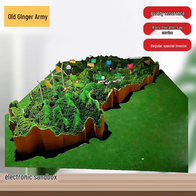 Military Simulation 3D Electronic Terrain Sand Table