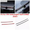 Front Hood Bonnet Head Engine Grill Decor Strip Cover Trim Carbon Fiber Red Accessories For VW Volkswagen Golf 8 MK8  - 2024