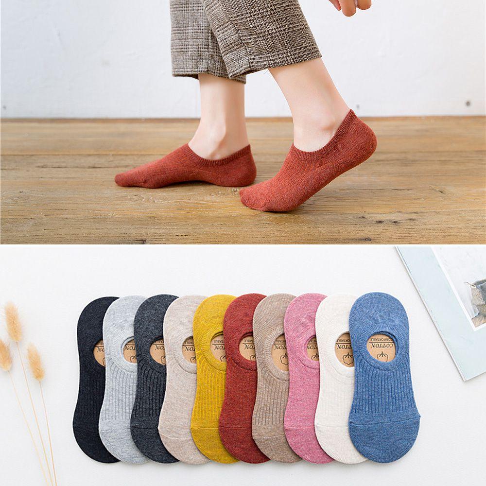 

Anti-Slip Invisible Silicone Shallow Mouth Sock Slippers Woman Socks Cotton Socks Boat Socks