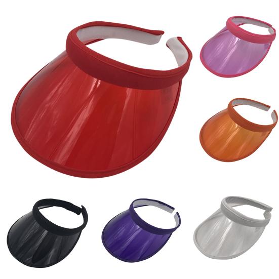 Cappello Estivo in PVC Visiera Parasole Sport All'Aria Aperta Viaggio Cappellino Traspirante Anti-UV