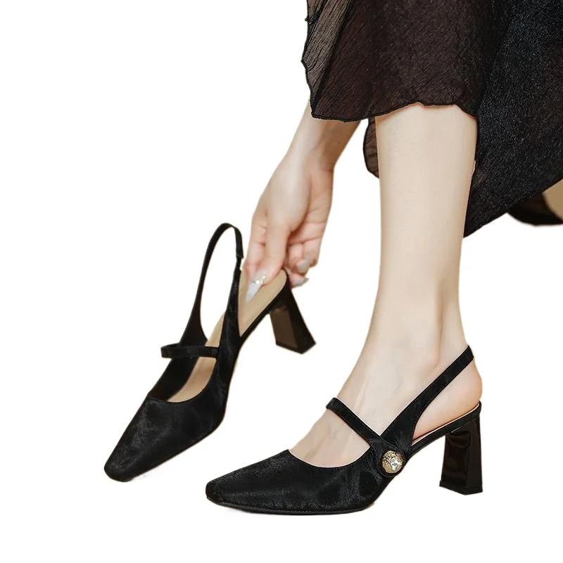 2025 Hot Sale Women's Shoes Mary Janes Women's High Heels New Slip On Office and Career Best Seller Summer Closed Toe Sandals