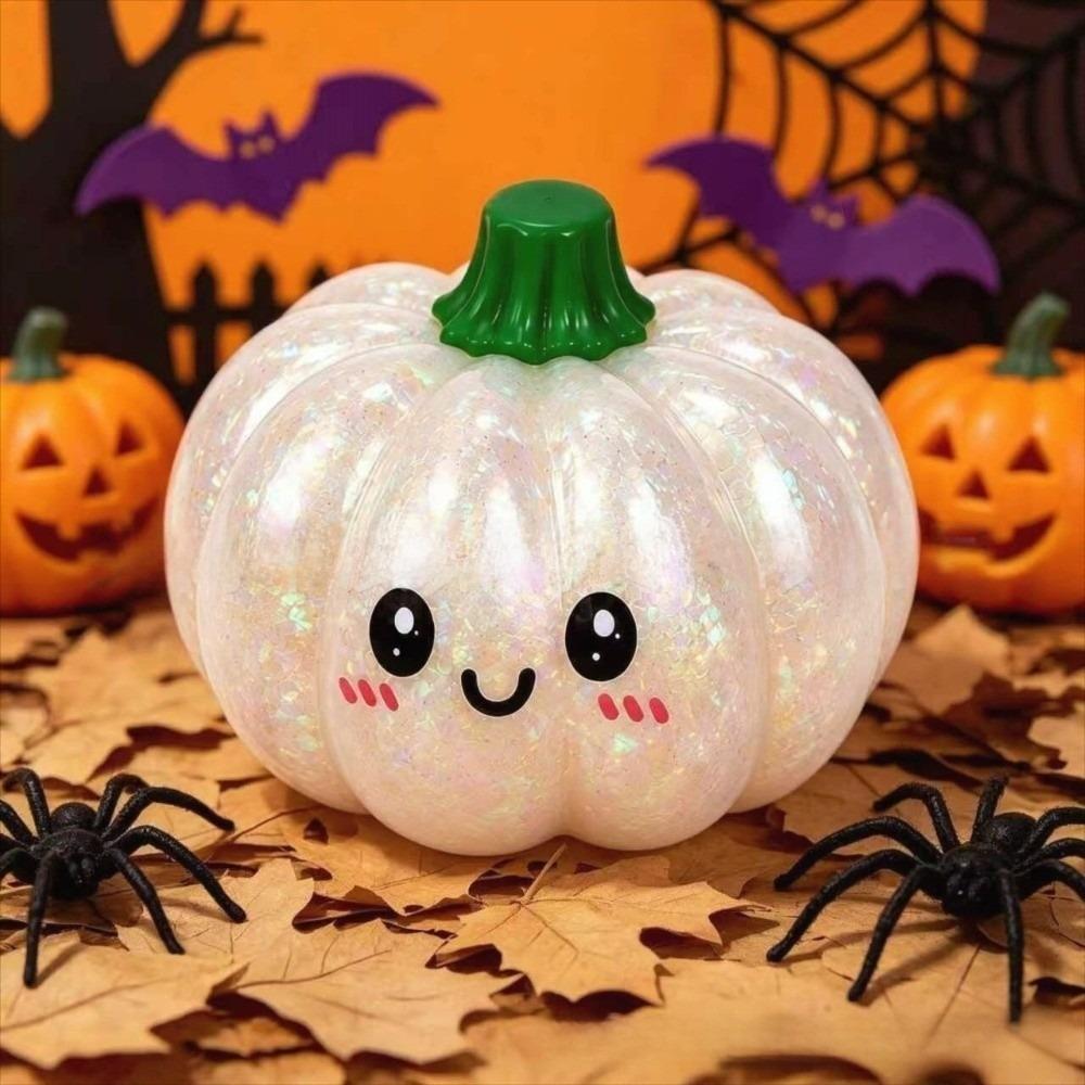 Slow Rebound Stress Relief Toy Pumpkin Head Shape Halloween Gift  for Stress Relief Occasion 1pc