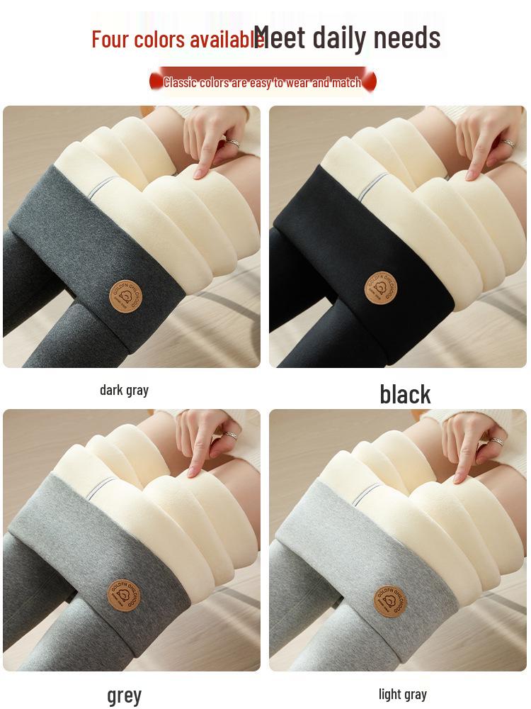MXL005 Women's Lambswool Fleece-Lined High-Waisted Winter Leggings - Extra Thick & Warm