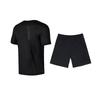 Li Ning Letter Print Fashion Simple Comfortable Versatile Round Neck Pullover Short Sleeve T-Shirt Casual Sports Set Unisex Tops YTSU145-2+YKSV147-2