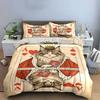 Crowned cat playing card. Bedding sets Duvet cover sets Duvet covers Pillowcases(1 * Duvet Cover 2 * Pillowcases without duvet insert)