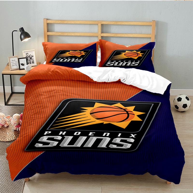 Phoenix Basketball Team 3pcs Bedding Set,Including 1pc Duvet Cover And 2pcs Pillowcases Perfect Gift for Christmas,Ideal for Bedroom, Dormitory