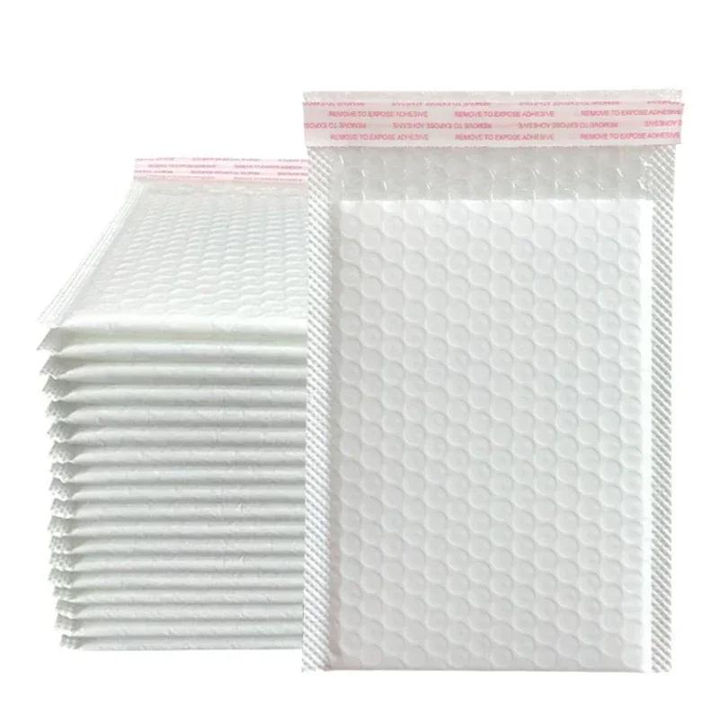 20pcs Colorful Polyethylene Bubble Mailers Self-sealing Padded Envelopes Gift Bags Pink Courier Punching Bags