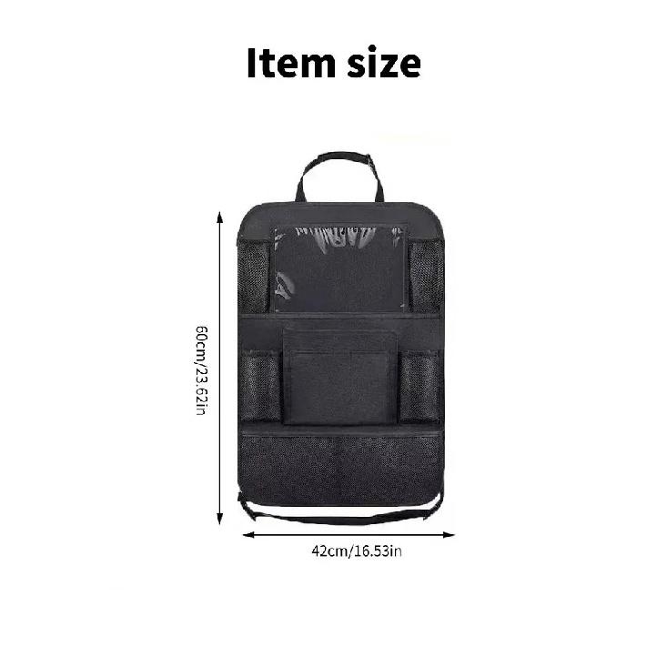 Autositz Aufbewahrungsorganizer Multifunktional Oxford Stoff Auto Rücken Mehrfachtasche Aufbewahrungstasche mit Touchscreen Tablet-Halter