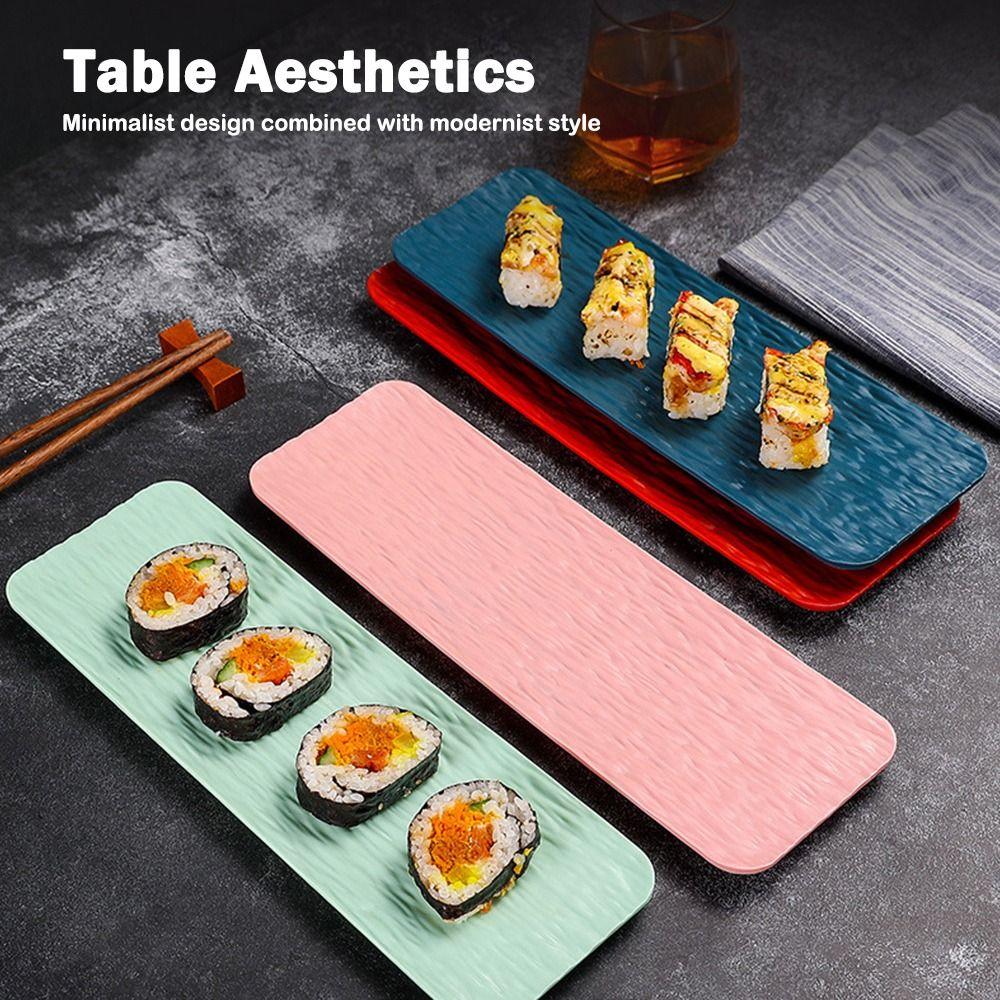 Rectangular Shape Sushi Plate Multicolor Flat Plate Creative Restaurant Plate  Restaurant Use
