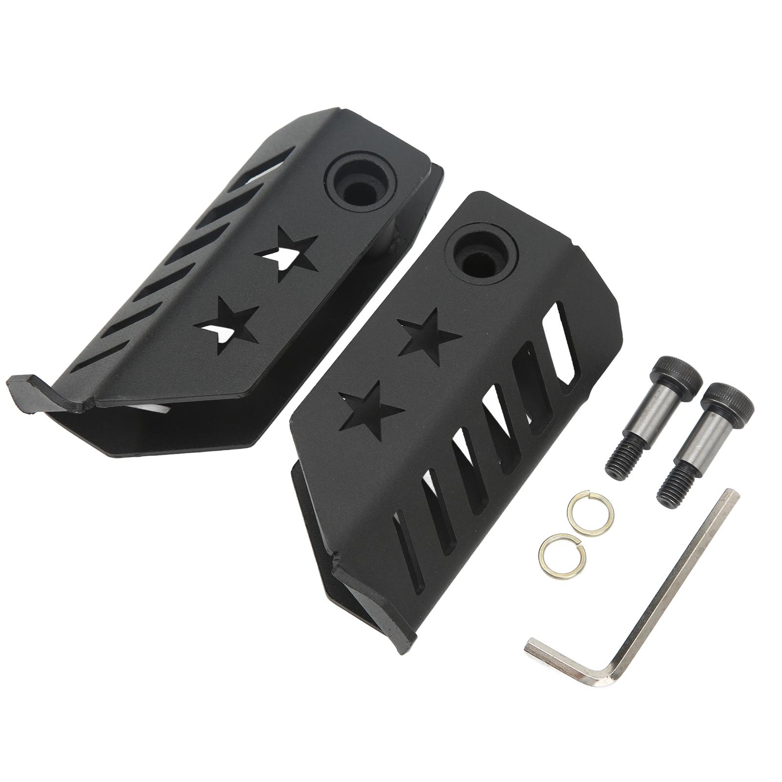 Front Foot Pegs Door Off Exterior Hinge Folding Foot Rest Pedals Replacement for Ford Bronco 2 4 Door 2021‑2022