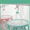 Portable Round Drying Rack With Multiple Clips For Clothes Laundry And Socks