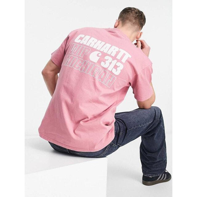 

Розовая футболка с принтом Carhartt WIP