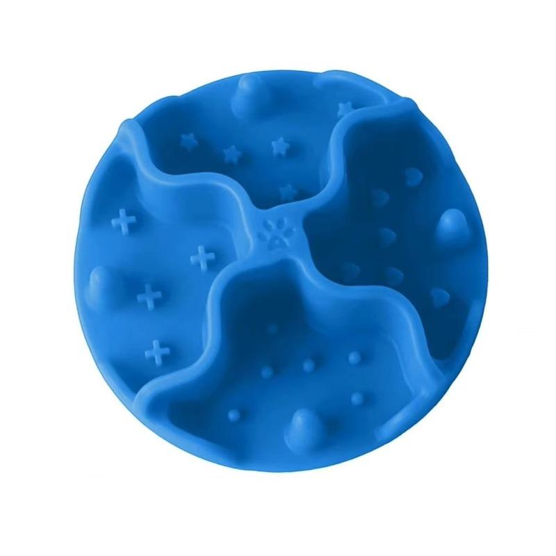 New Silicone Slow Feeder Insert Non Slip Suction Cups Slow Food Mat Soft Dog Bowls Insert Prevents Choking
