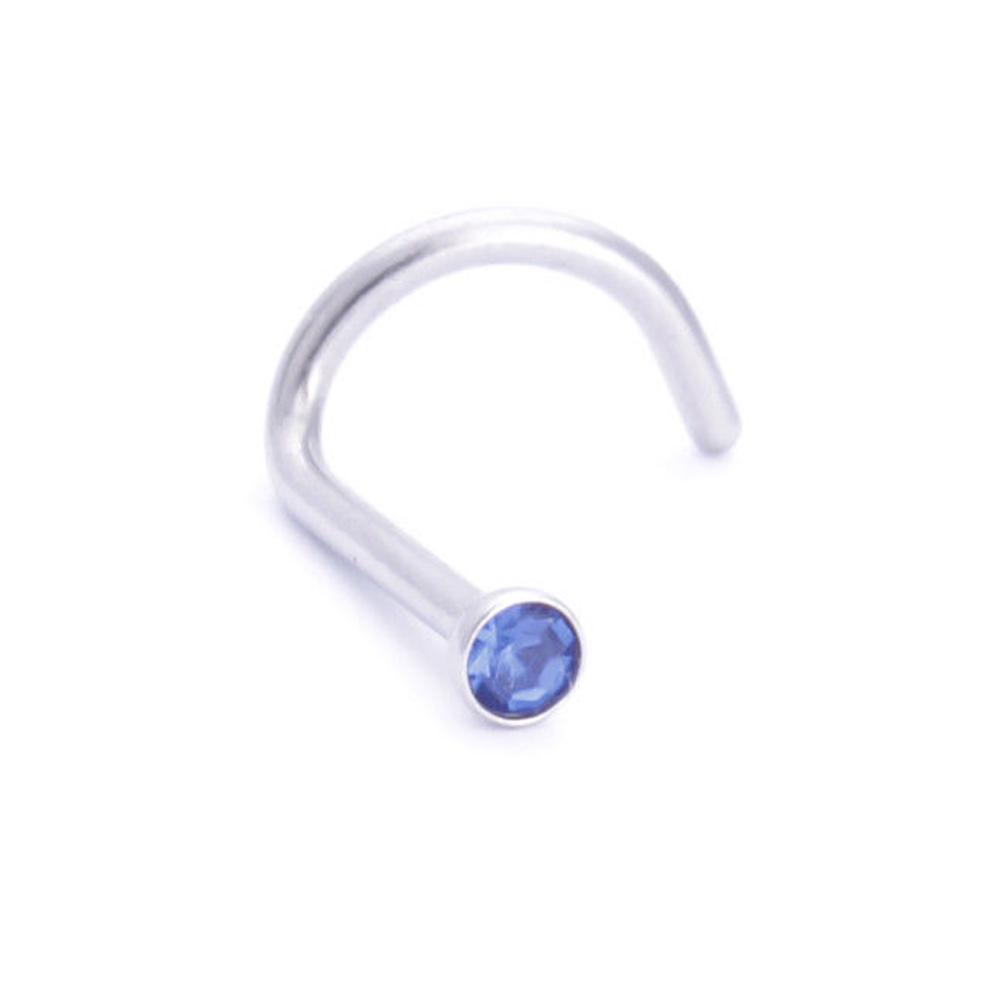 Small Surgical Steel Nose Ring Screw Gem Crystal Nose Stud Nose Hoop Piercing Small Surgical Steel Nose Ring Screw Gem Crystal Nose Stud Nose Hoop Piercing