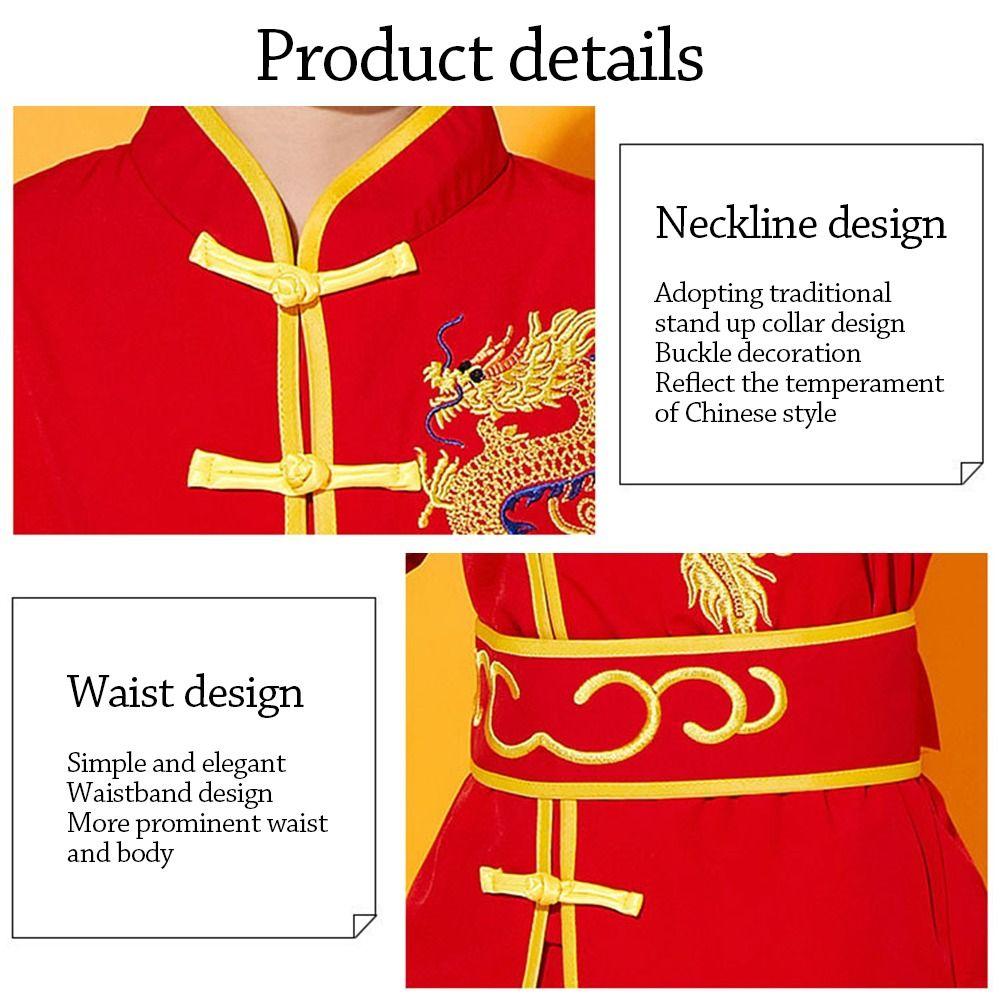 Chinese Traditional Wushu Costume with Belt Wushu Performance Kungfu Uniform Long Sleeves Traditional Perform Outfits