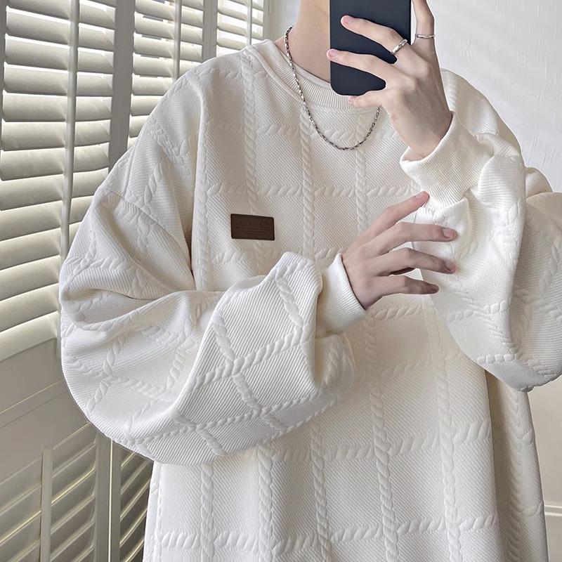 Versatile Heavyweight Sweatshirt for Men In Spring and Autumn American Trendy Brand Ins Casual Men s Wear Niche Design To Wear with Clothes S