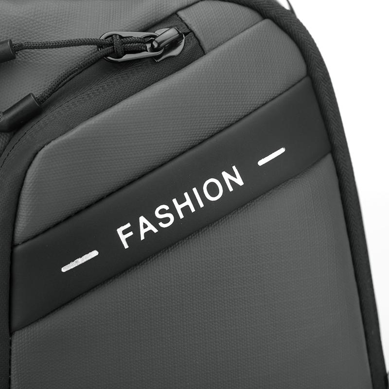 Sporty Men's Waterproof Sling Bag - USB Power Bank Port + Multi-Compartment Chest Pack (Anti-Sweat & Durable Design)