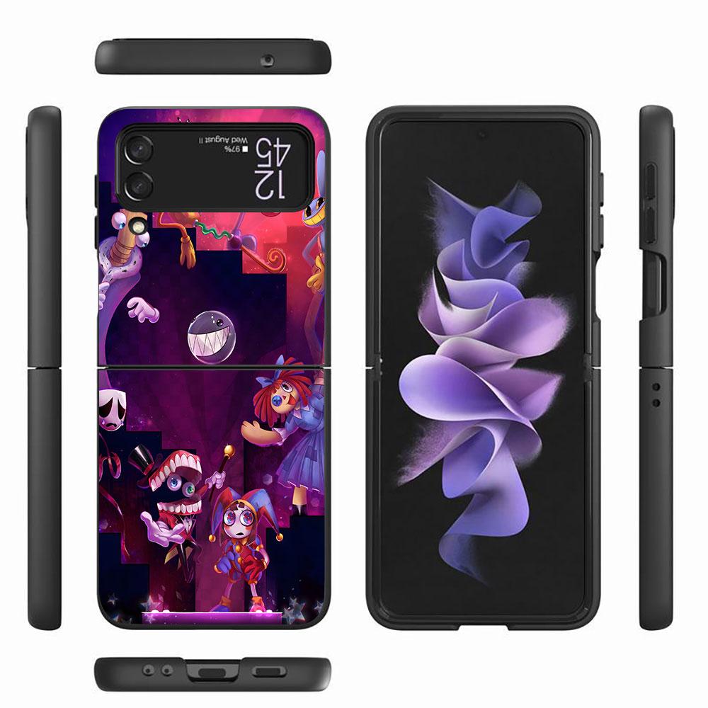 The Amazing Digital Circus Jax Case for Samsung Galaxy Z Flip4 Flip3 5G PC Hard Phone Shell Z Flip 4 3 Black Zflip4 Zflip3 Cover