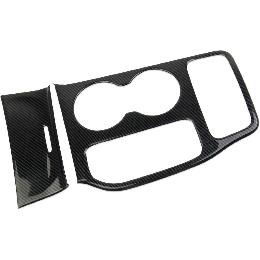 

crosselec Carbon Fiber Center Console Gear Shift Panel Cup Holder Cover Trim Accessories for 2016-2021 Jeep Grand Cherokee