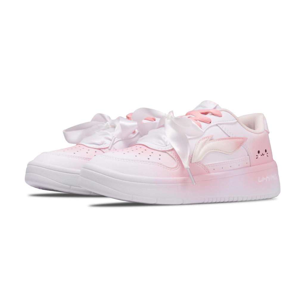 Li Ning Floating Boat Synthetic Leather Lightweight Low top Skateboard Shoes Women's AGCS420-6(Team2069-)