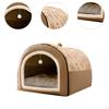 Dog House Tent Pet Shelter Removable Supplies Self Warming Cat Nest Puppy Cave 2 In 1