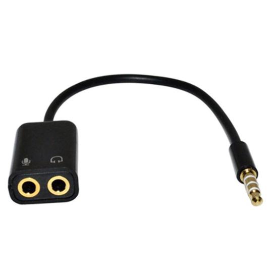 3.5mm Audio Splitter Compatible Plastic Practical Cable Small Audio Adapter for Mic