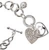 Logo Heart Toggle Chain Bracelet Charm Bracelet