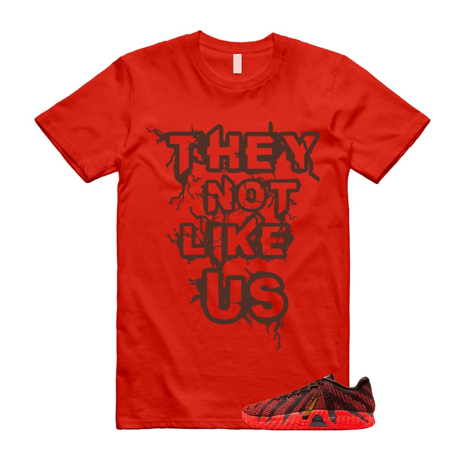 Ja 3 Year of the Horse Light Chocolate Brown Silt Red T Shirt Match US S
