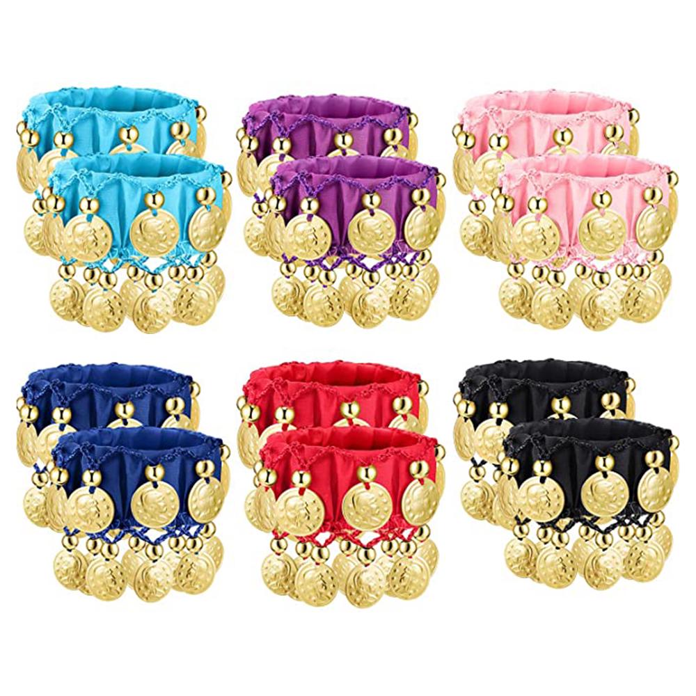 A Pair Of Bracelets Performance Costumes Props and Accessories Indian Belly Dance Bracelets Wrist Ankle Cuffs Bracelets Women