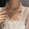 Perlenkette doppellagig Damen leichter Luxus Nische kaskadierend neu 2025 beliebt Schlüsselbein-Design High-End-Accessoires Halskette