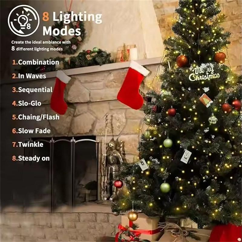 Led Christmas Tree Lights New Year's Garland String for Patio Garden 1.5M/2M/3M Waterfall Light Christmas Decoration 2025
