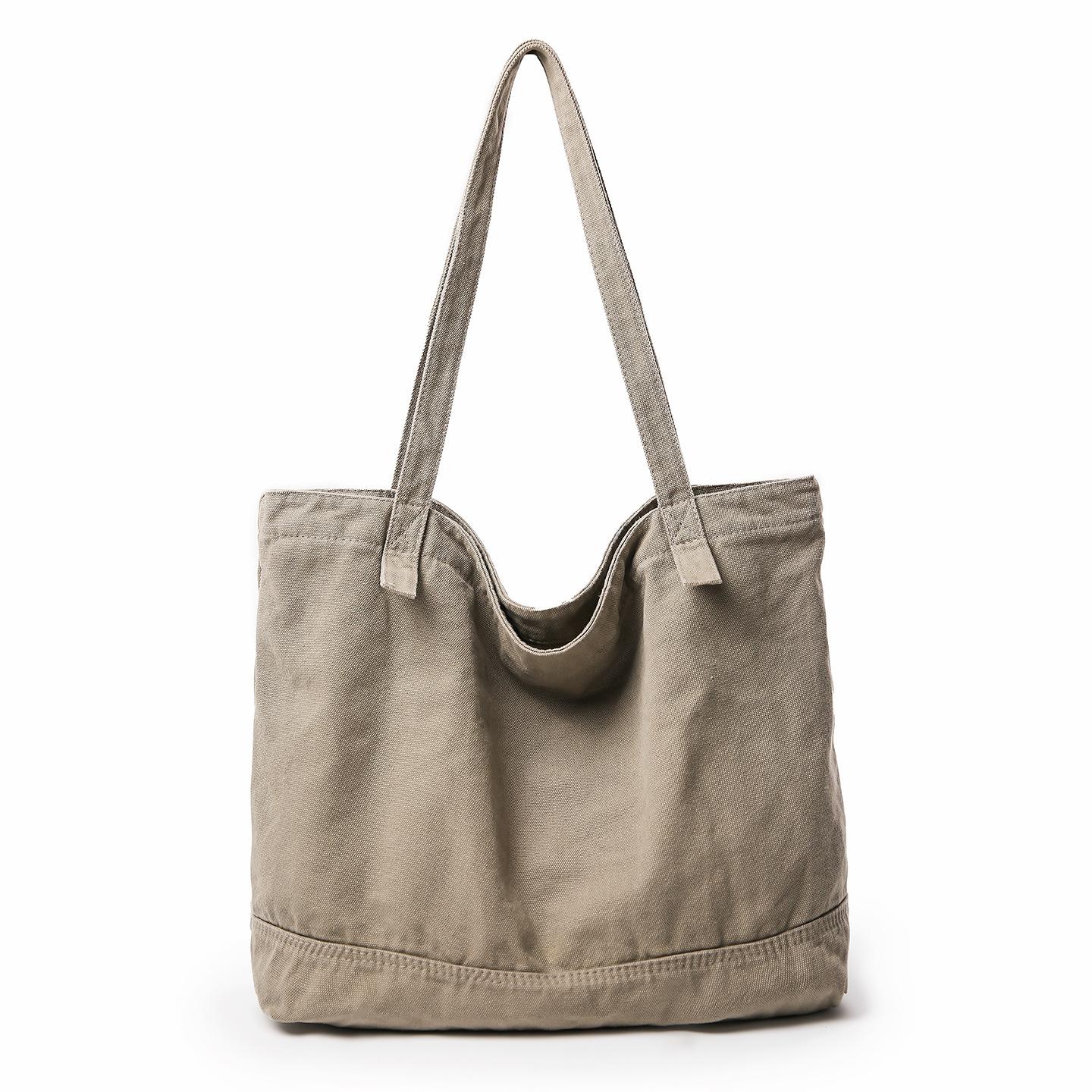 Sailing cloth bag women s large-capacity shoulder tote bag commuter college student contrasting color computer bag серый