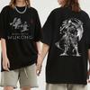Nowa Gra Black Myth Wukong Koszulka z Nadrukiem Letnia Moda Luźna Casualowa Koszulka Czysta Bawełna Streetwear Koszula ubrania vintage