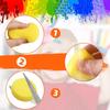 Sponge Brush Set Wooden Handle Round Kids Painting Tool Foam Brush for   Acrylic Watercolor Art Craft 5pcs