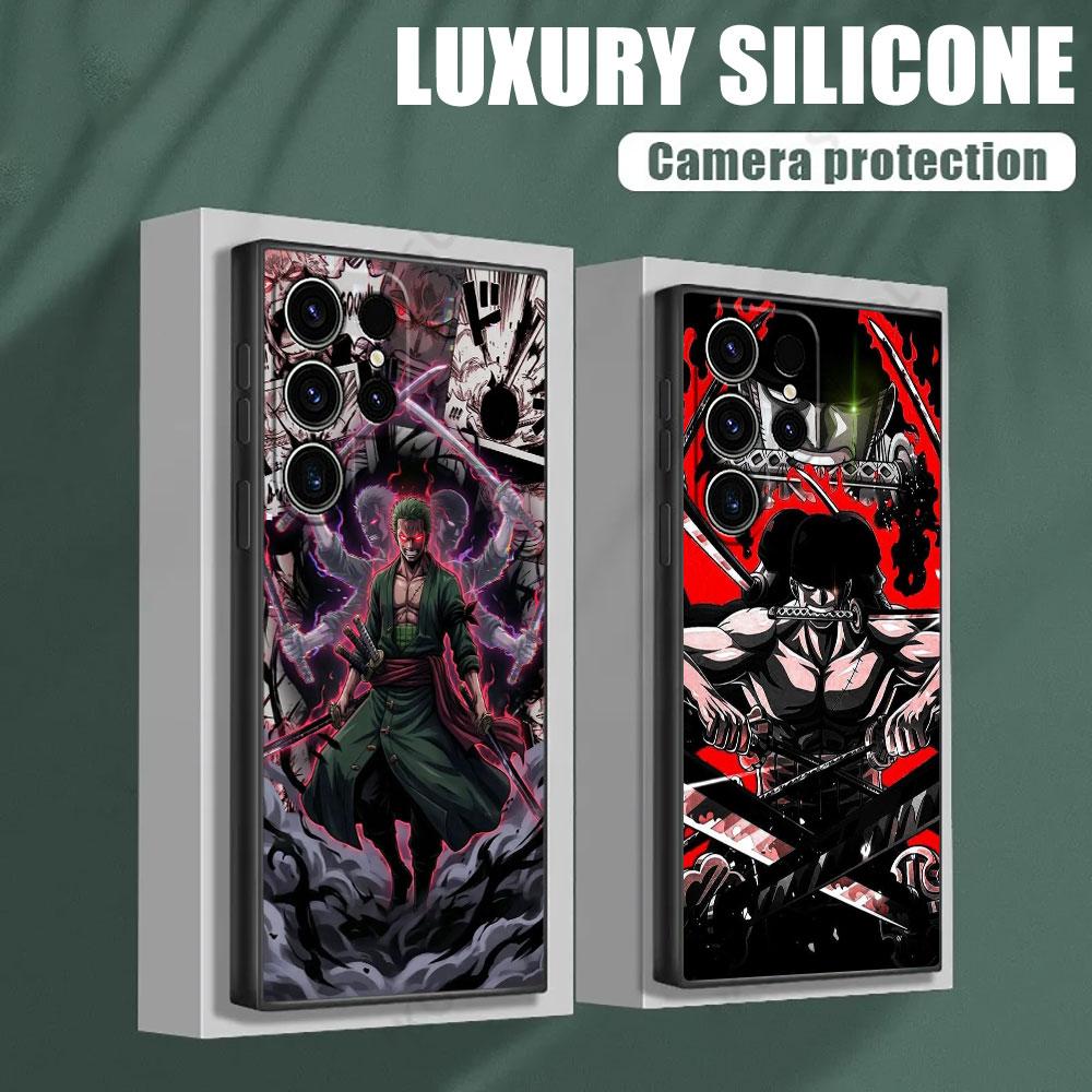 Anime Ones P-Piece Zoro Phone Case For Samsung Galaxy S25 S24 S23 S20 S21 FE S26 S22 Ultra 5G S26 Plus S25FE Soft Silicone Cover