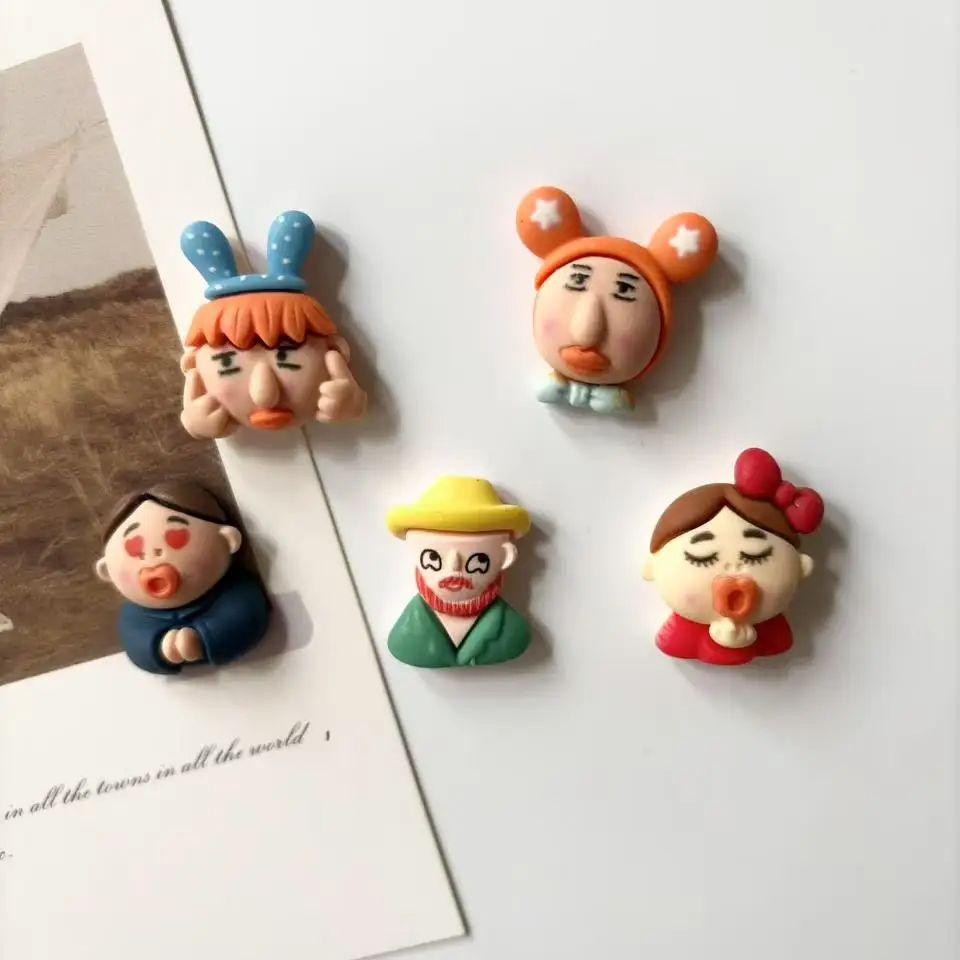 5Pcs Cartoon lustige Charaktere kreative Kühlschrank Aufkleber süße Onkel Magnet Home Dekoration