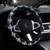 Car Steering Wheel Cover Universal Bling Diamond Rhinestones Non-slip Breathable Steering Wheel Protector For Women Girls I7C2