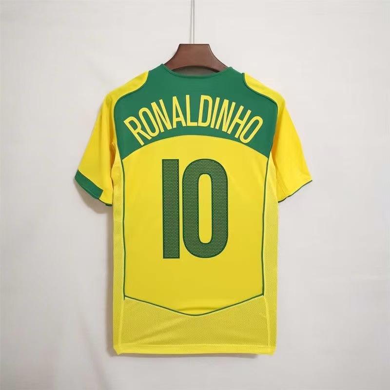 1994-04 Classic Retro Brazilian Jersey No. 9 and No. 10 Ronaldo Jersey Quick-drying Breathable Football Jersey