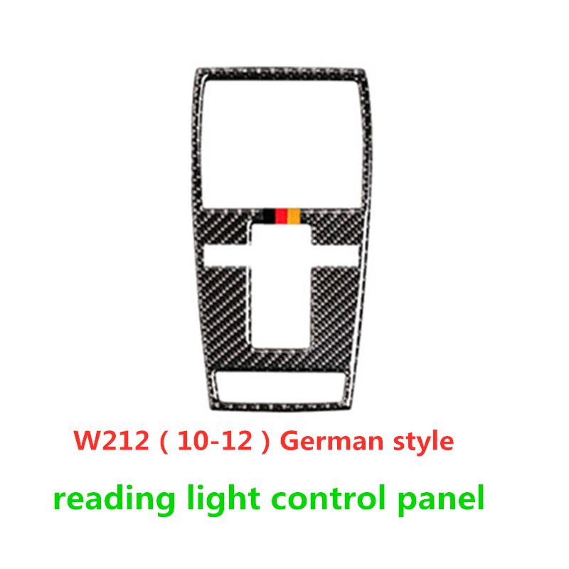 Fit For Mercedes Benz C Class W204 E Class W212 Accessories Carbon Fiber Car Interior Reading Light Cover Trim