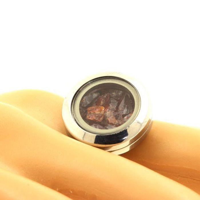 Pierres et Minéraux. Bague Grenat Rhodolite brut. Taille ajustable.