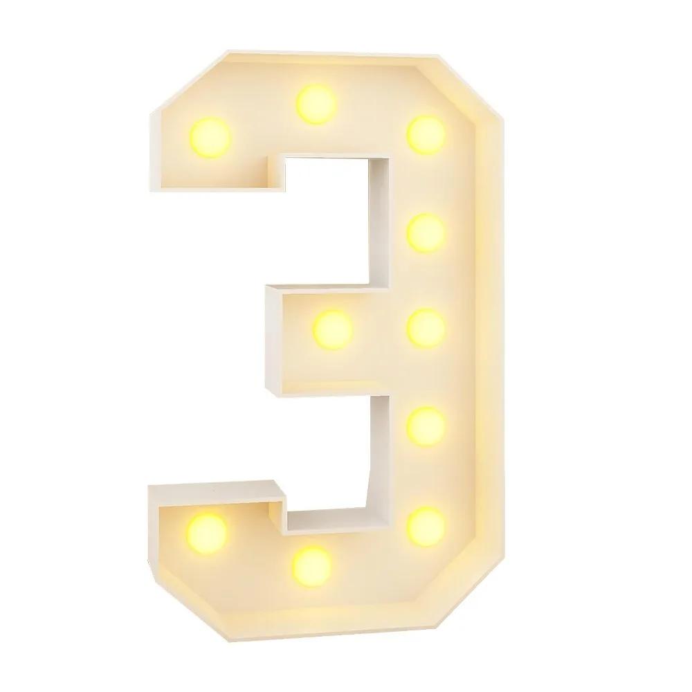 0-9 Numbers LED Light Balloon Light Up Balloons 91cm Balloon Filling Box LED Lighted Giant Numbers Lighted Marquee Numbers