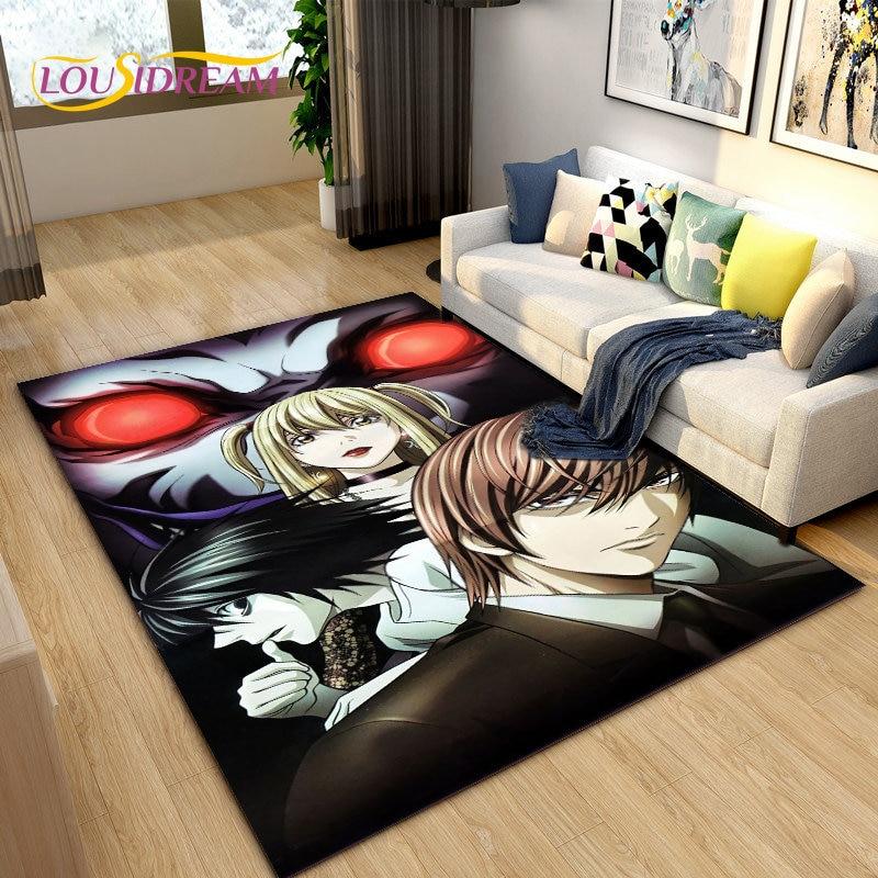 Anime Death Note Area Rug Large,Carpet Rug for Living Room Sofa Children's Room,Kitchen Bathroom Doormat Soft Non-slip Floor Mat