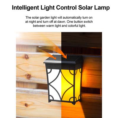 Solar Powered Wall Lamp Outdoor Garden Light Landscape Decorative Lights IP65 Waterproof Yard Lamp