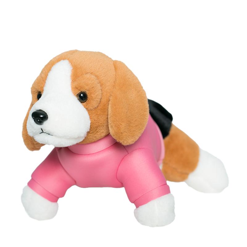 Simulation Dressing Beagles Dog Plush Toy Stuffed Lifelike Animals Beagles Hug Throw Pillow for Boy Birthday Gift Real Dog Touch