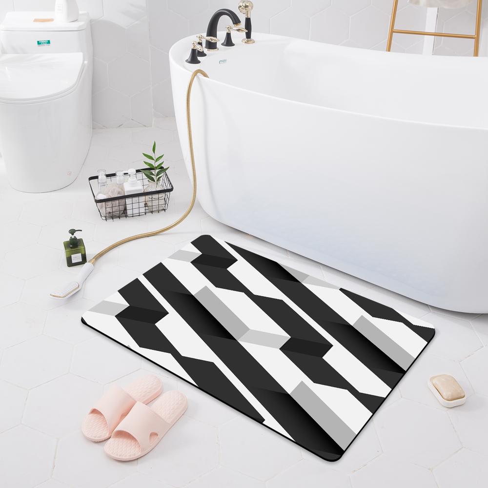 Bathroom Anti-slip Absorbent Mat Entrance Door Mat Bathroom Shower Rug Bedroom Floor Kitchen Rug