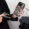 Flowers Wrist Strap Case For Samsung Galaxy S25 S24 S23 Ultra Note 20 Plus S22 S21 S25FE S20FE S24FE S23FE Cover