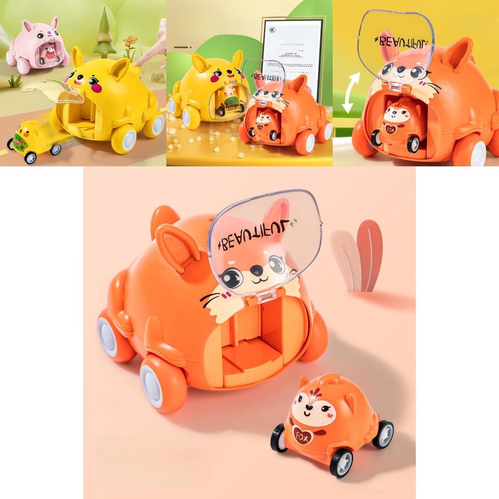 Animal Inertia Toy Car For Kids With Plastic Material And Interactive Play