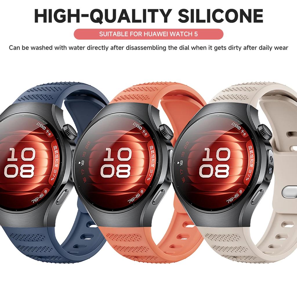 No Gaps Soft Silicone Watch Strap For Huawei Watch 5 42MM 46MM Sport Bnad Bracelet For Huawei Watch 5 Wrist Band Watchbands