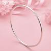 925 Sterling Silver 3mm Polished Large Circle Bangle Wedding Jewelry